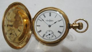 C.  1890 Illinois Watch Co.  6s 7j Pocket Watch - Keystone Gold Filled Case