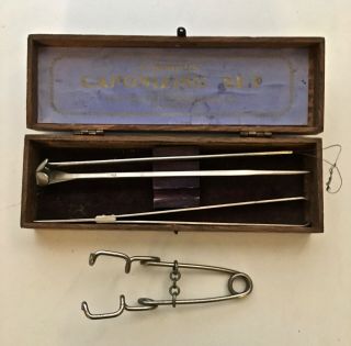 Antique Vintage Farmers Caponizing Set Penn Surgical Veterinary Surgery Tools 3