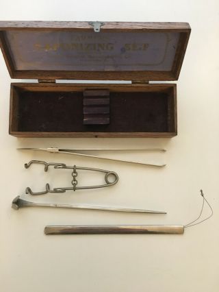 Antique Vintage Farmers Caponizing Set Penn Surgical Veterinary Surgery Tools 4