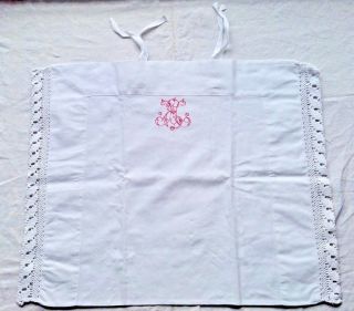 Vintage Cushion Cover White Cotton Pillow Case French Home Decor Red Embroidery