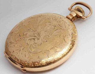 1899 Antique & Ornate Hampden General Stark Hunting Case Pocket Watch
