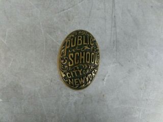 (1) Antique Brass York City Public School Door Knob