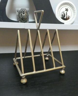 Triangular Aesthetic Movement Silver Plated Toast Rack Dresser Influenced
