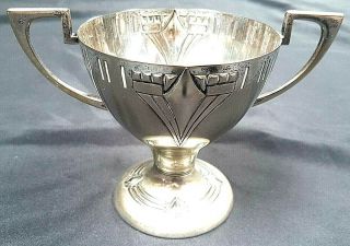 Rare & Early Export WMF Silver Plated Art Deco Trophy Pedestal Cup c 1900 2