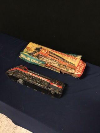 Overland Express Vintage - Tin Litho,  Battery - Operated Train Toy,  Japan W/box
