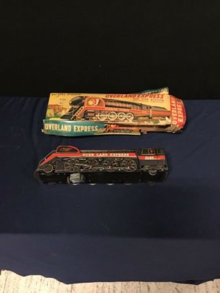 Overland Express Vintage - Tin Litho,  Battery - Operated Train Toy,  Japan w/box 2