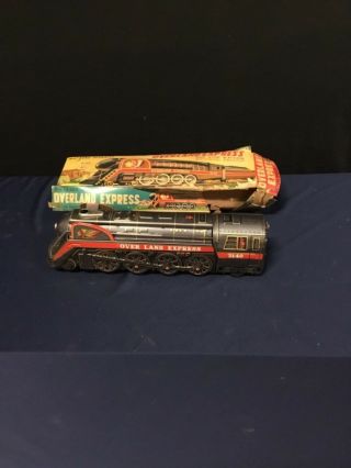 Overland Express Vintage - Tin Litho,  Battery - Operated Train Toy,  Japan w/box 3
