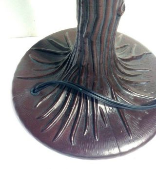 Vintage Aura Bronze Handel Lamp Base (Reverse Hand Painted) 2