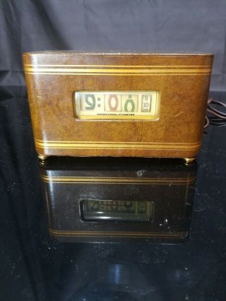 Vintage Tymeter Numechron Flip Shelf Clock Model 963 Pennwood 1959