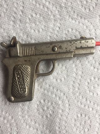 Antique Orig 1920’s Terror Automatic Cast Iron Toy Cap Gun By Dent Hardware Co