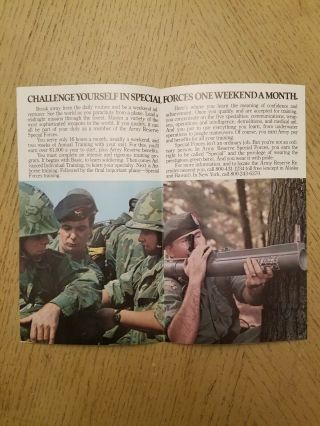 VINTAGE 1979 US Army Reserve Recruitment Wear It Proudly Government Brochure USA 3