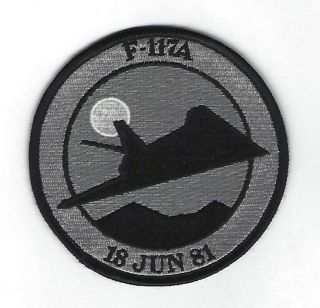 Old Lockheed F - 117a 18 Jun 81 Stealth Attack Aircraft 1st Flight Insignia Patch