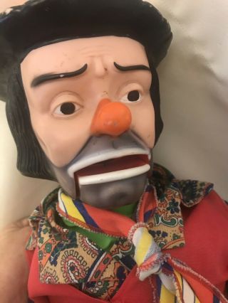 Emmett Kelly Jr Ventriloquist Dummy Doll Marked Juro Novelty Co Talking Clown 3