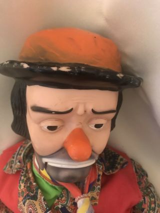 Emmett Kelly Jr Ventriloquist Dummy Doll Marked Juro Novelty Co Talking Clown 7