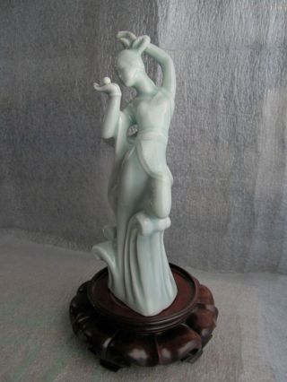 Rare Gorgeous Old Vintage Chinese Celadon Glaze Xi - Wangmu Figure 9”