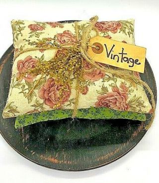 Scented Fresh Cut Rose Fabric Pillow Primitive Cupboard/pillow Tuck Handmade