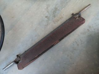 Vintage wooden cart wagon wheels and spring - loaded axle 8