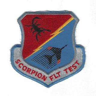 Old Scorpion Flt Test Military Flight Attack Aircraft Insignia Patch (ref.  683b)