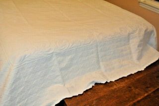 Regal Antique Braga Matelasse Full Sz Cotton Coverlet 92 