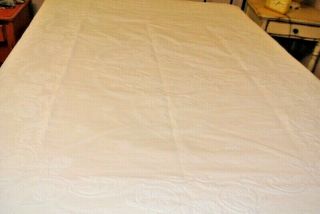 Regal Antique Braga Matelasse Full Sz Cotton Coverlet 92 