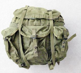 U.  S.  Military Large Combat Field Pack Lc - 1 With Metal Frame