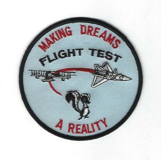 Old Lockheed Skunk Flight Test Making Dreams A Reality Insignia Patch