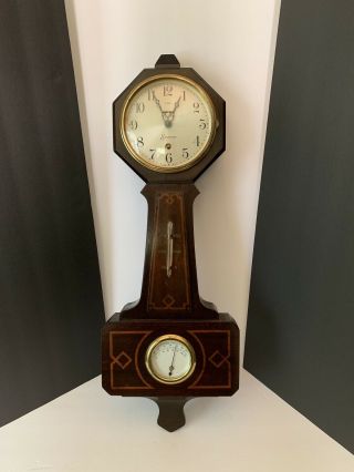 Vintage Sessions Wall Clock With Temperature