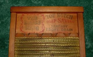 Antique Washboard,  Scrub Board,  NOS,  Brass King,  National 801,  Top Notch Soap Saving 2