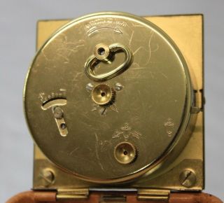 Vintage DIEHL Brass Pocket Clock/Watch Made in Germany,  w/Leather Case 5