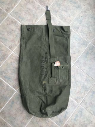 Vintage Military Army Duffle Bag Green Canvas Laundry Bag