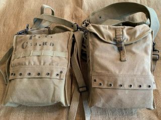Wwii Medic Bags Set With Supplies/suspenders/sway Straps & Rucksack