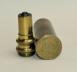 A Large Microscope Objective Lens In Can - 1.  5 " & 3/4 "