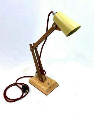 Wooden Table Lamp Handmade Modernist Desk Lamp Light Porcelain Industrial Uk