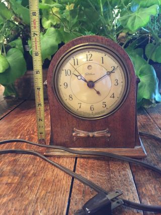 Vintage Warren Telechron Mantle Electric Clock Ashland,  Massachusetts