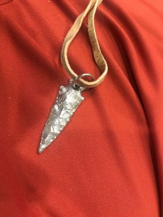 Sterling Silver Arrow Head Keychain Pendent.  Normanskill Hudson River