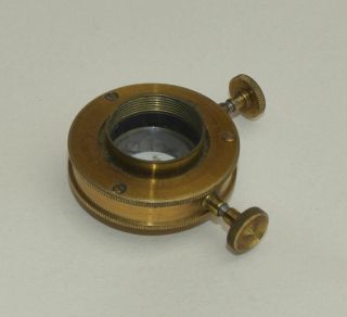 Old Brass Microscope Body Tube To Objective Lens - Magnifyer