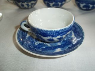 Vintage Japan 20 Piece Toy Tea Set Blue Willow 6