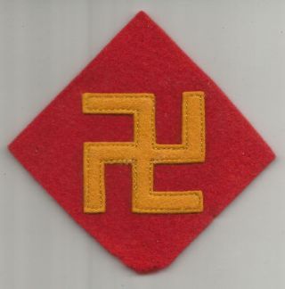 Reversed 1st Design Ww 2 Us Army 45th Infantry Division Wool Patch Inv H662