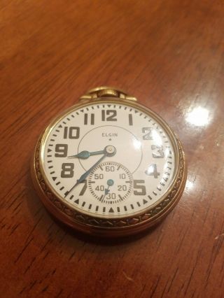 Elgin 21 jewel B W Raymond 10k gold filled penset railroad watch 1942 2