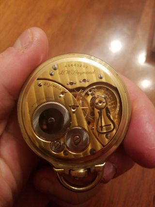 Elgin 21 jewel B W Raymond 10k gold filled penset railroad watch 1942 7