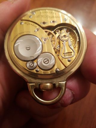 Elgin 21 jewel B W Raymond 10k gold filled penset railroad watch 1942 9