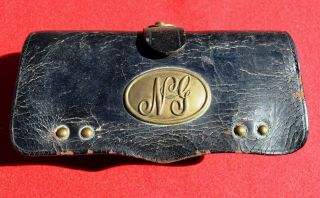 Rare Leather National Guard Cartridge Box For The 45 - 70 Trapdoor Rifle