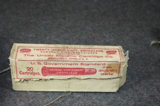 Empty Umc 45 - 500 Smokeless Cartridge/ammunition Box (20 Round)