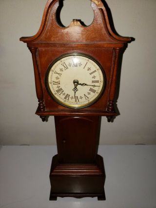 Vintage Miniature Grandfather Clock By Trend Clocks.  Quartz Movement 22 " Tall