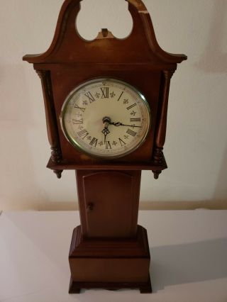 Vintage miniature grandfather clock by Trend Clocks.  Quartz movement 22 