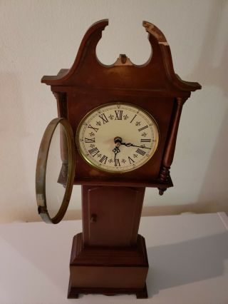 Vintage miniature grandfather clock by Trend Clocks.  Quartz movement 22 
