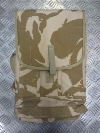 British Army Gas Mask Bag Desert Camo Field Pack/respirator Case Molle 1