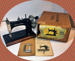 Vintage American Girl Toy Sewing Machine W/ Box & Instructions
