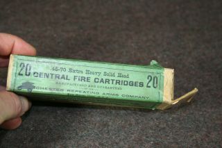 Empty Winchester 45 - 70 Government Cartridge/ammunition Box (20 Round)