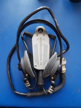 Vintage Ussr Military Headphones With Microphone Ta - 56m 50 Om